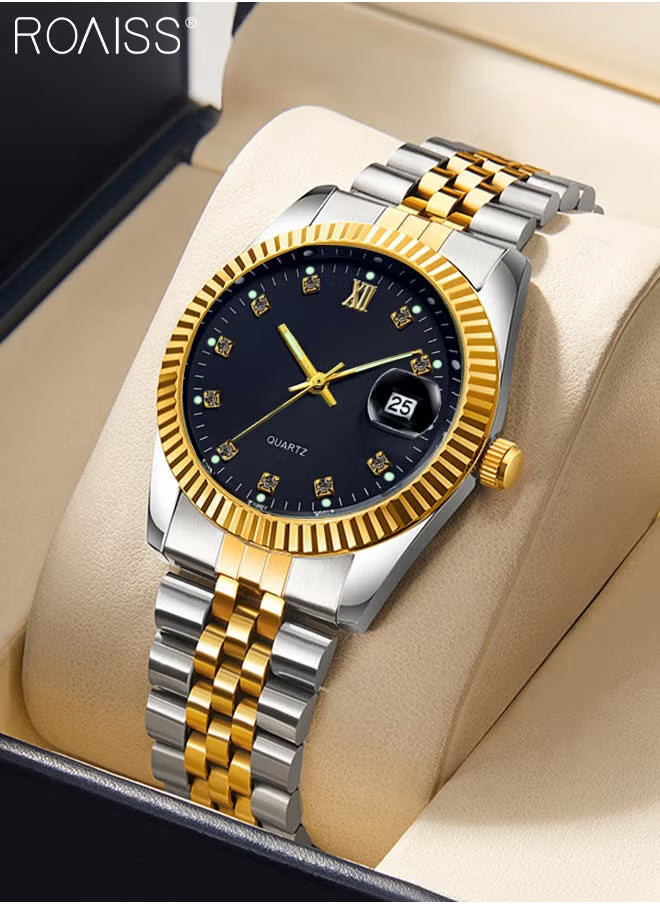 طقم ساعات كوارتز للزوجين بسوار معدني