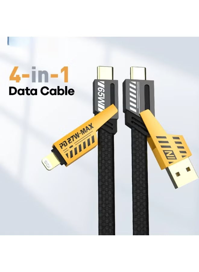 كابل شحن سريع 4 في 1 بقوة 65 واط