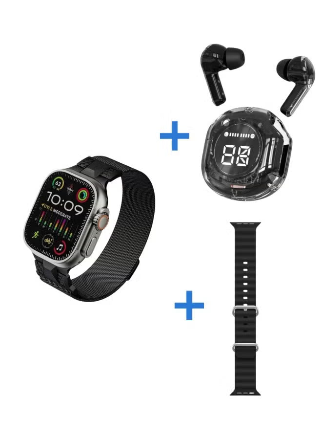 الساعة الذكية الجديدة بشاشة كبيرة 2.3 بوصة مع سماعة بلوتوث D110